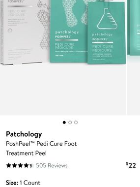 Patchology PoshPeel Pedi Cure Foot Treatment Peel — Teal